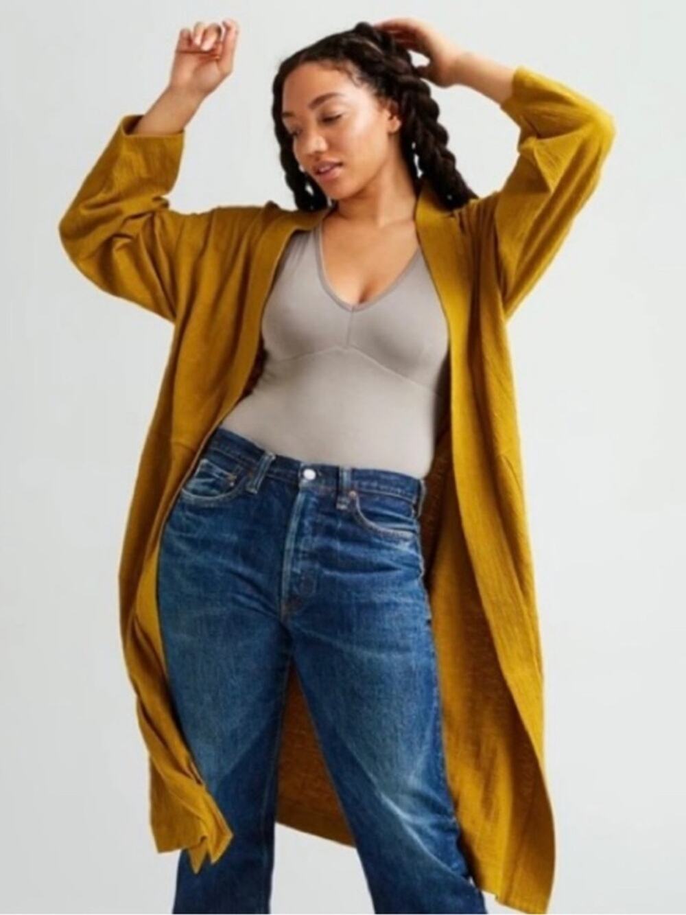 Richer Poorer M Cloud Weave Robe Coat in Golden Verde